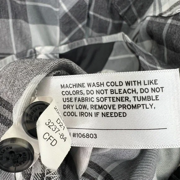 DULUTH ALASKAN HARDGEAR Shirt Women XL Windowpane Plaid Button Up Long Sleeve - Picture 14 of 16